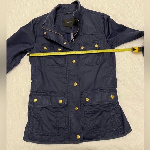 J. CREW Downtown Field Cotton Jacket Zip Snaps Front Utility Military Style - Picture 12 of 14